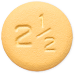 ELIQUIS® (apixaban) two and a half mg pill icon