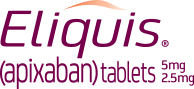 ELIQUIS® (apixaban) logo burgundy